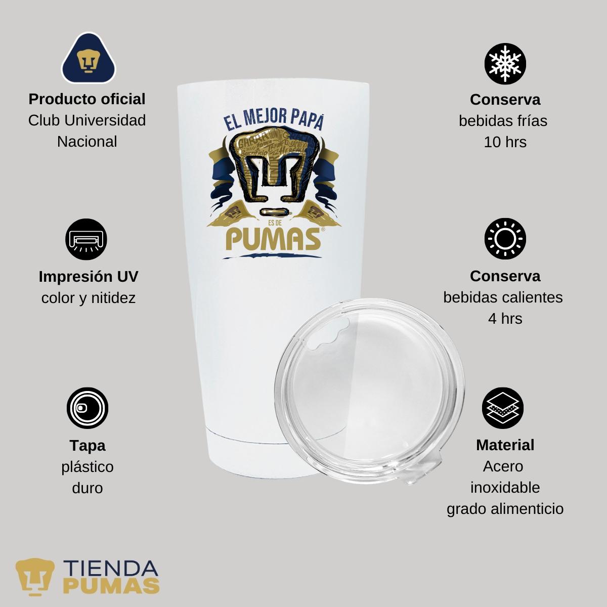 Termo 20 Oz Pumas UNAM Mejor Papá Pumas