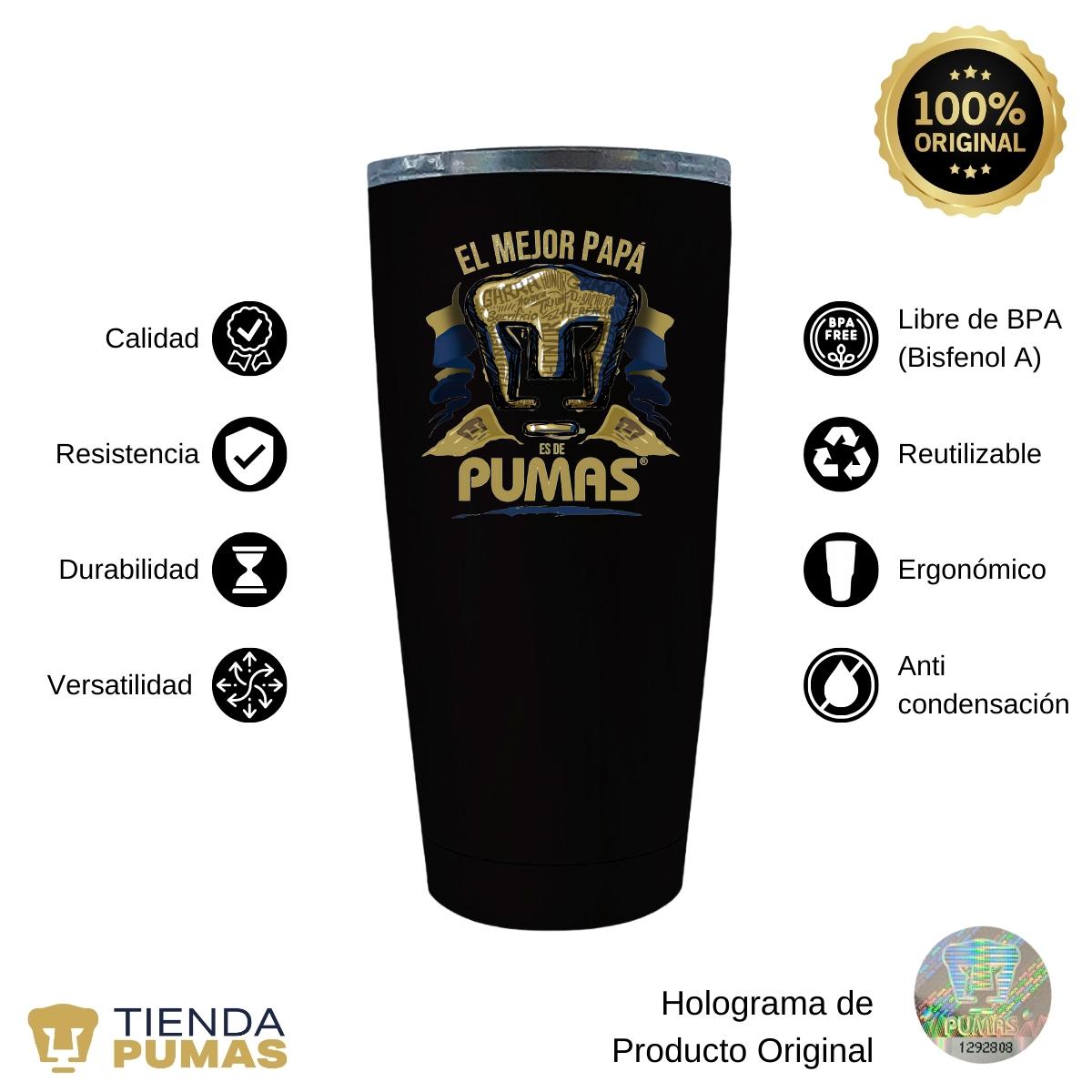 Termo 20 Oz Pumas UNAM Mejor Papá Pumas