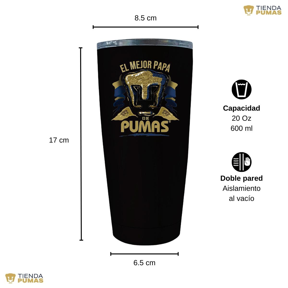 Termo 20 Oz Pumas UNAM Mejor Papá Pumas