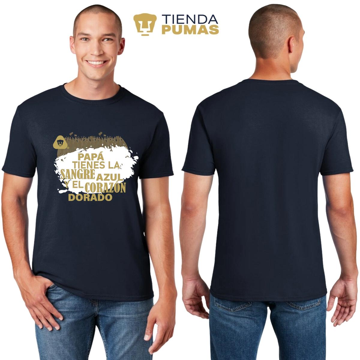 Playera Hombre Pumas UNAM Papá sangre azul