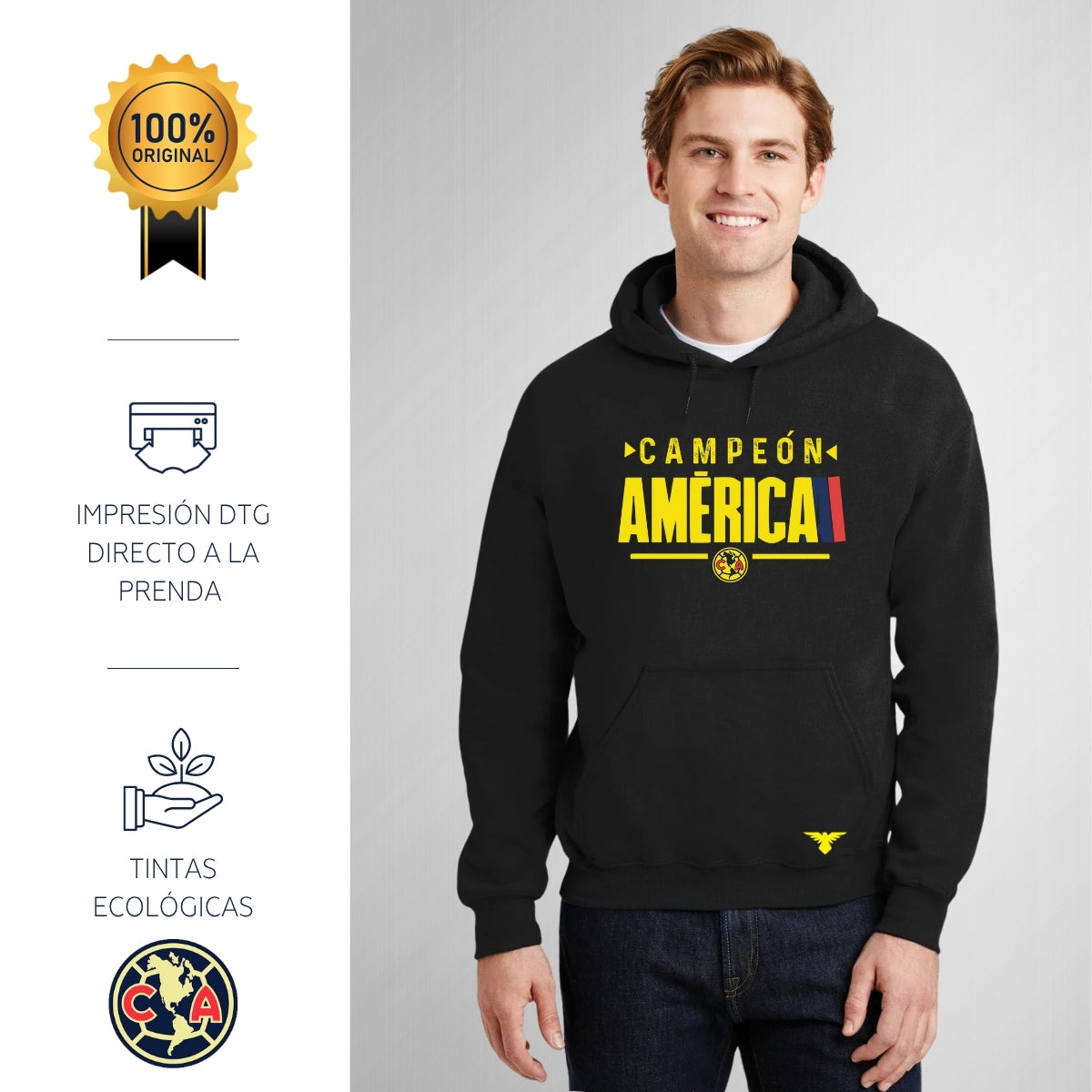 Sudadera Hombre Hoodie América Campeón Nueva NG