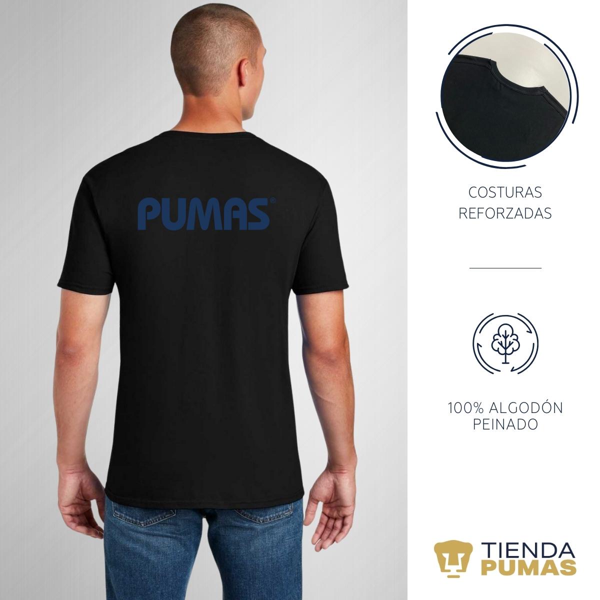Playera Hombre Pumas Logo Azul