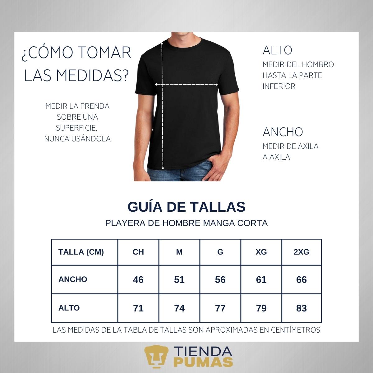 Playera Hombre Pumas Logo Azul