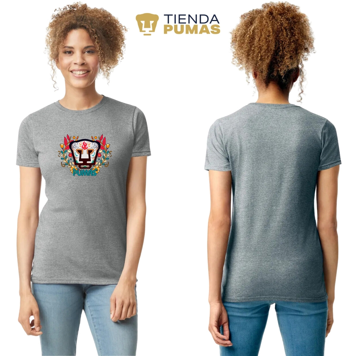 Playera Mujer Pumas UNAM Día de Muertos