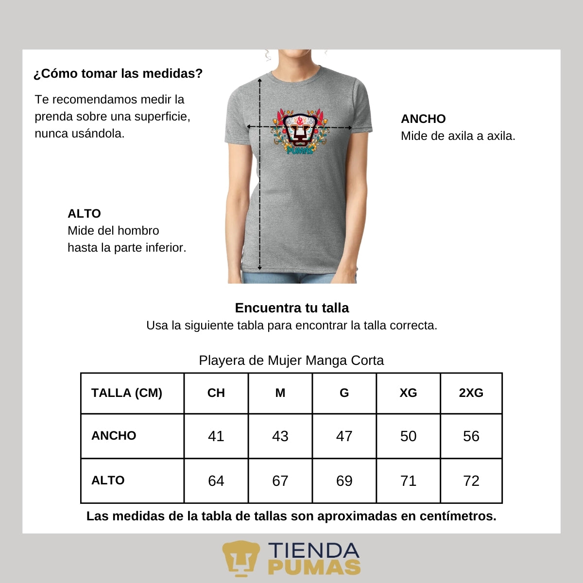 Playera Mujer Pumas UNAM Día de Muertos