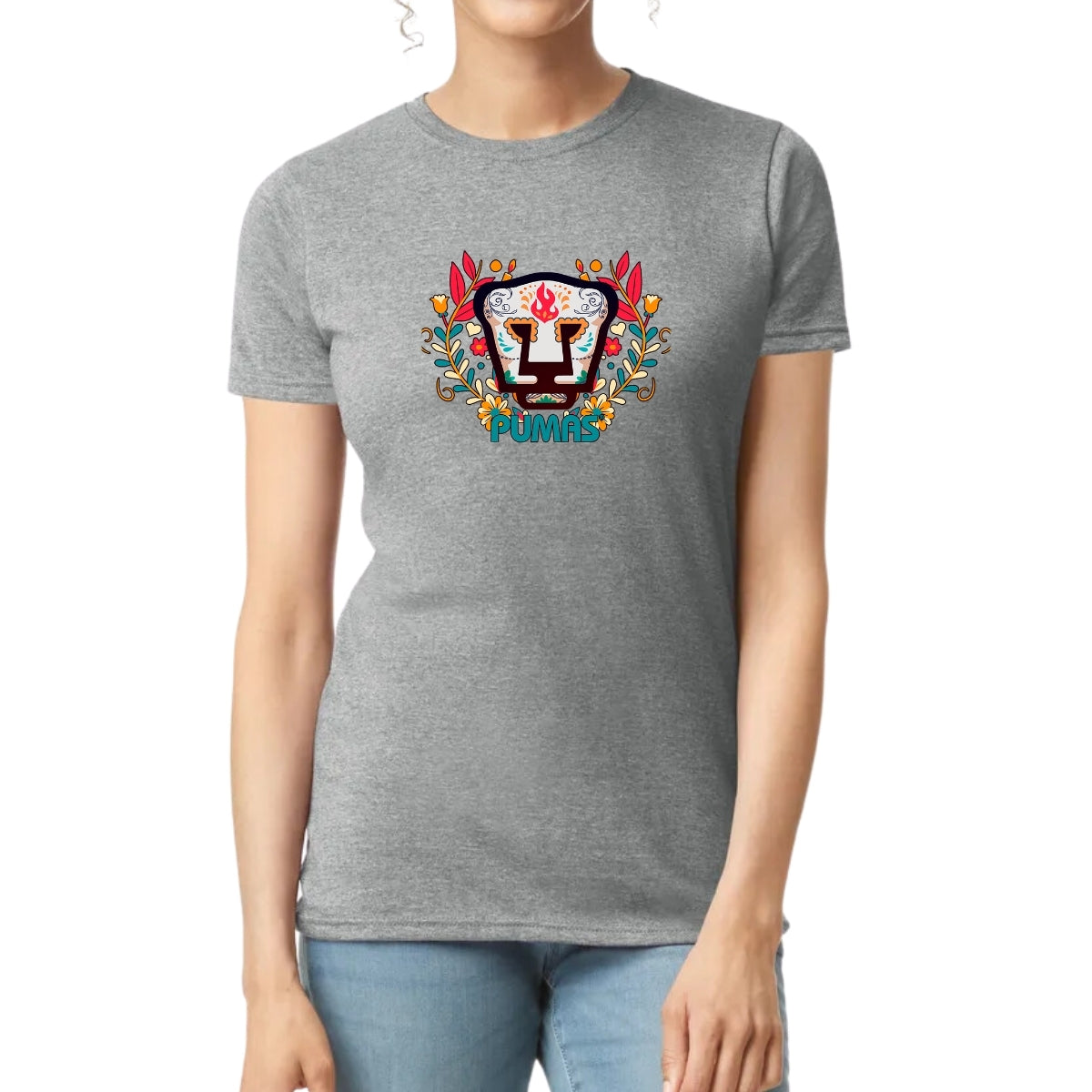 Playera Mujer Pumas UNAM Día de Muertos