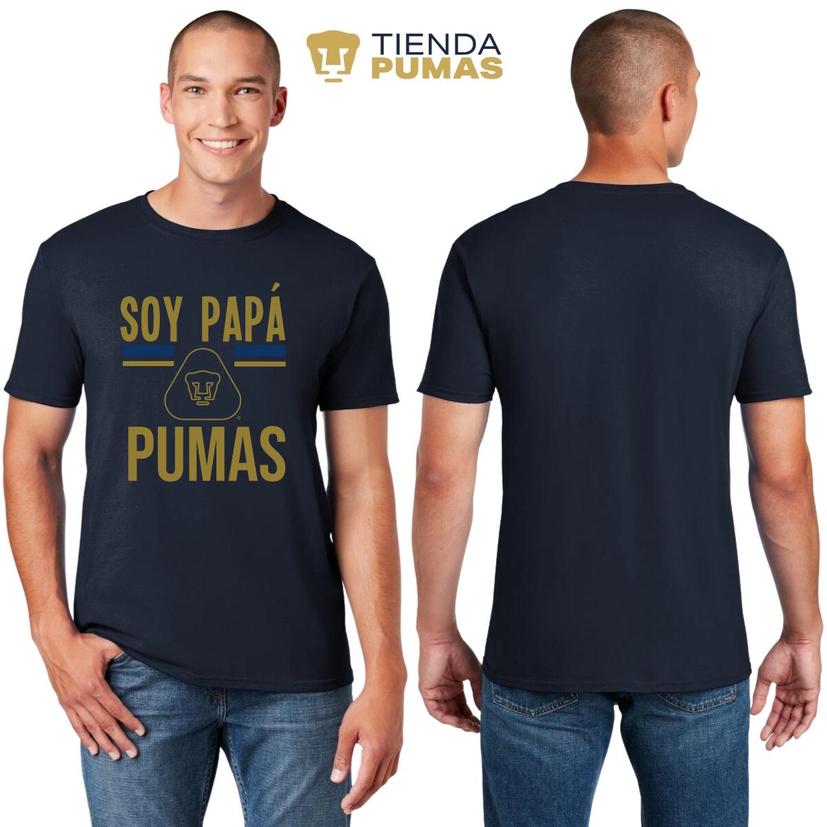 Playera Hombre Pumas UNAM Soy Papá Pumas Logo