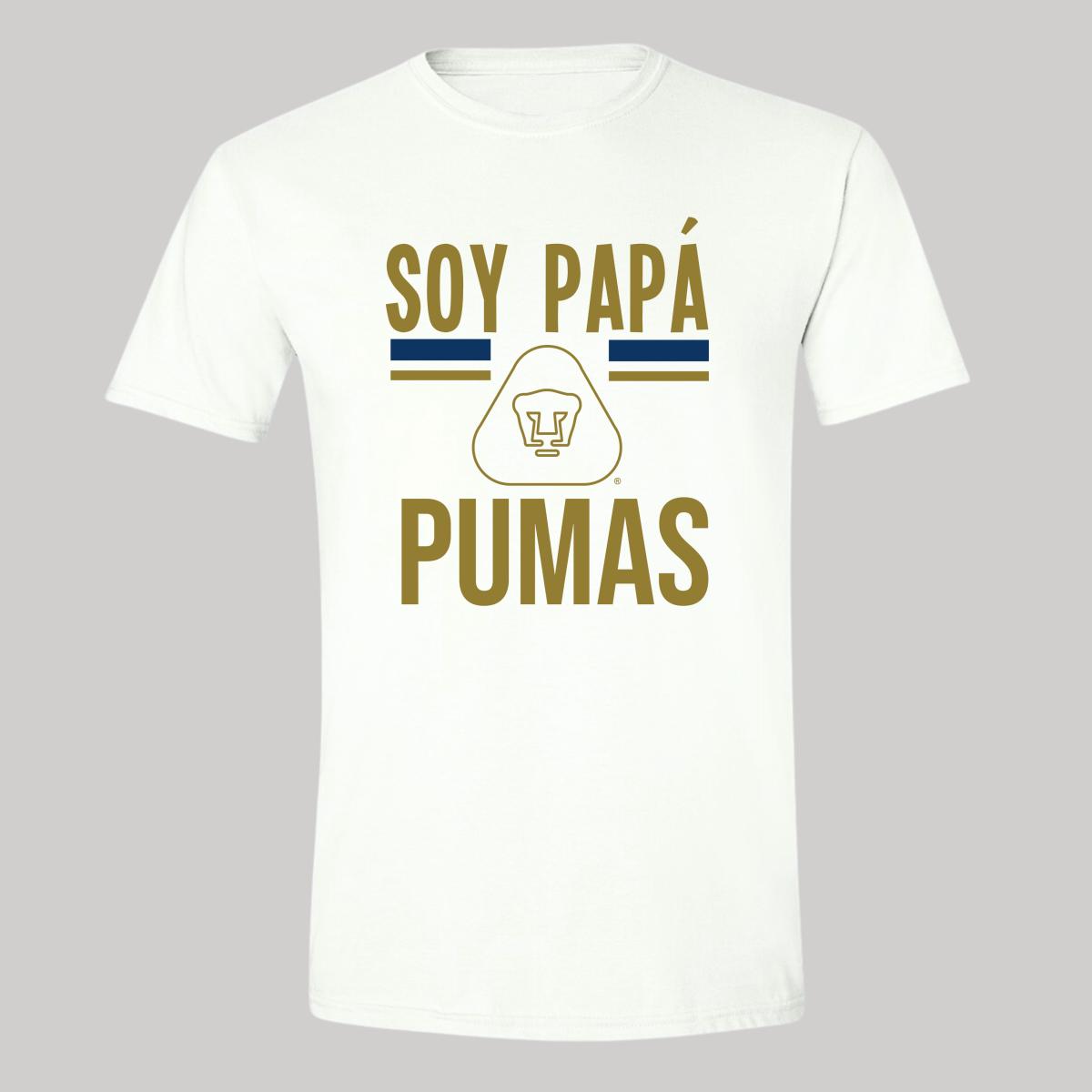 Playera Hombre Pumas UNAM Soy Papá Pumas Logo