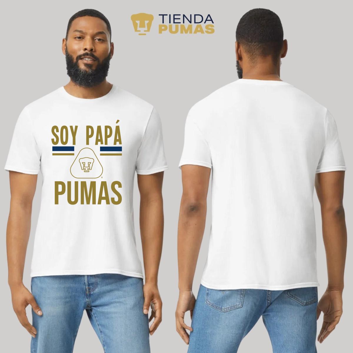 Playera Hombre Pumas UNAM Soy Papá Pumas Logo