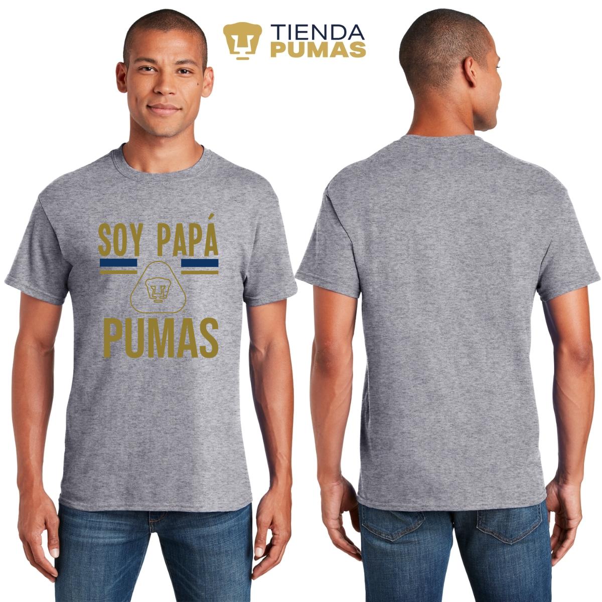 Playera Hombre Pumas UNAM Soy Papá Pumas Logo