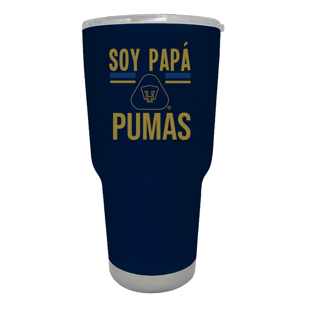 Termo 30 Oz Pumas UNAM Soy Papá Pumas Logo