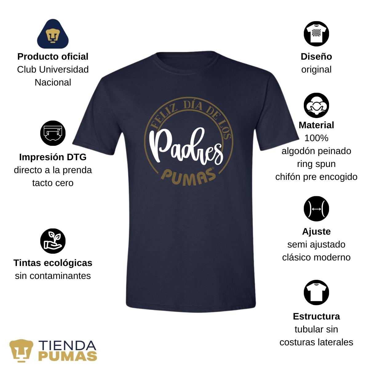 Playera Hombre Pumas UNAM Feliz día Papá