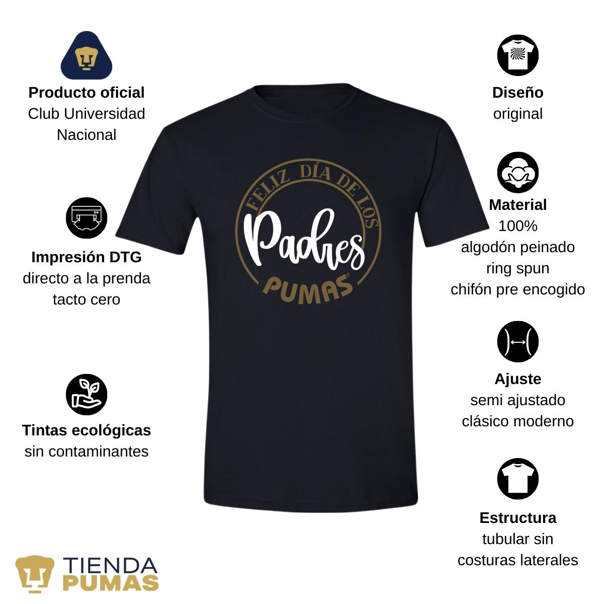 Playera Hombre Pumas UNAM Feliz día Papá