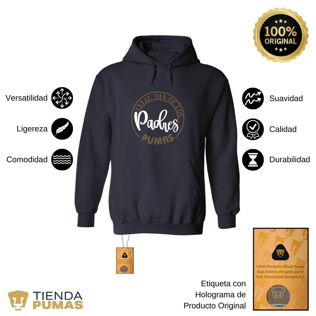 Sudadera Hombre Hoodie Pumas UNAM Feliz día Papá