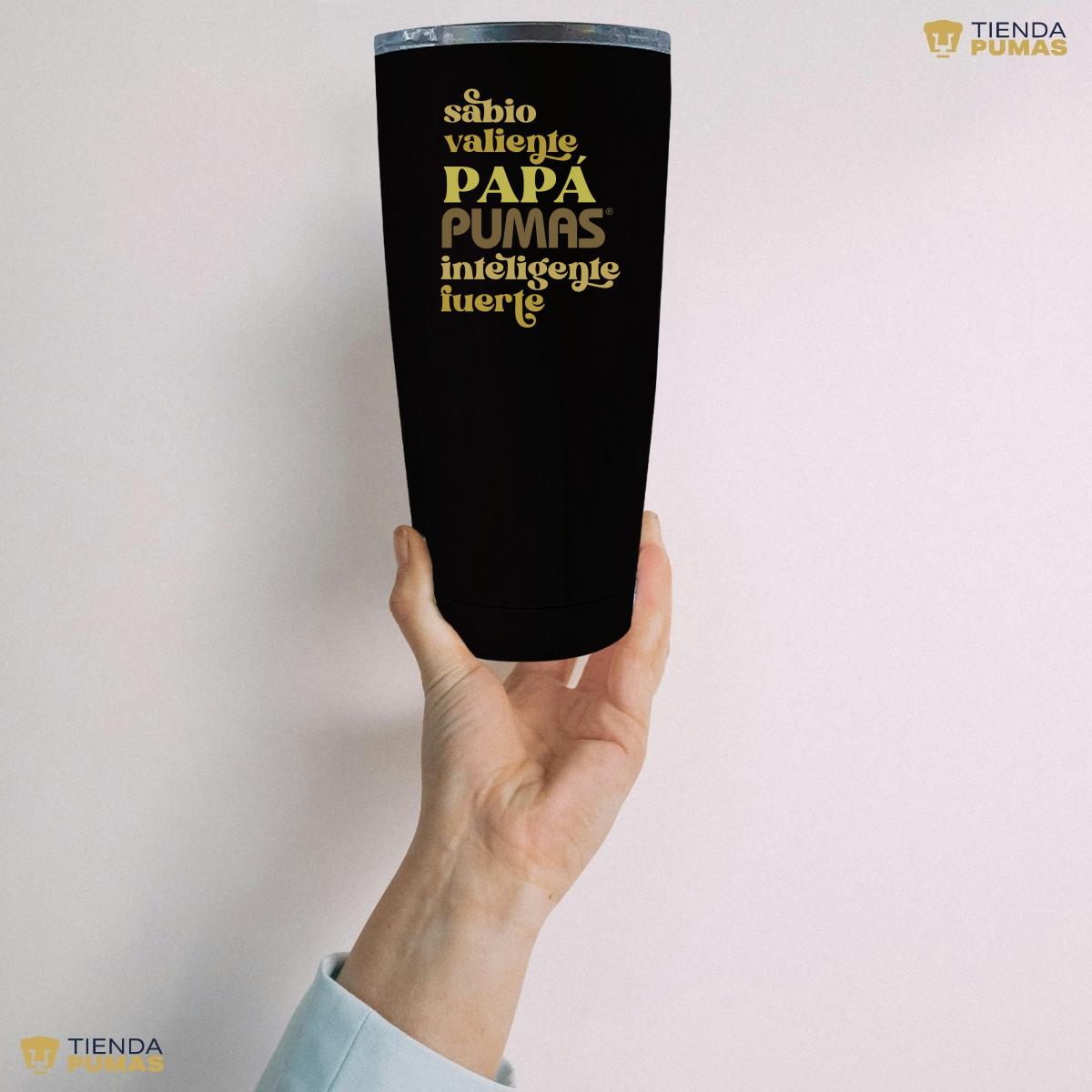 Termo 20 Oz Pumas UNAM Sabio, valiente papá