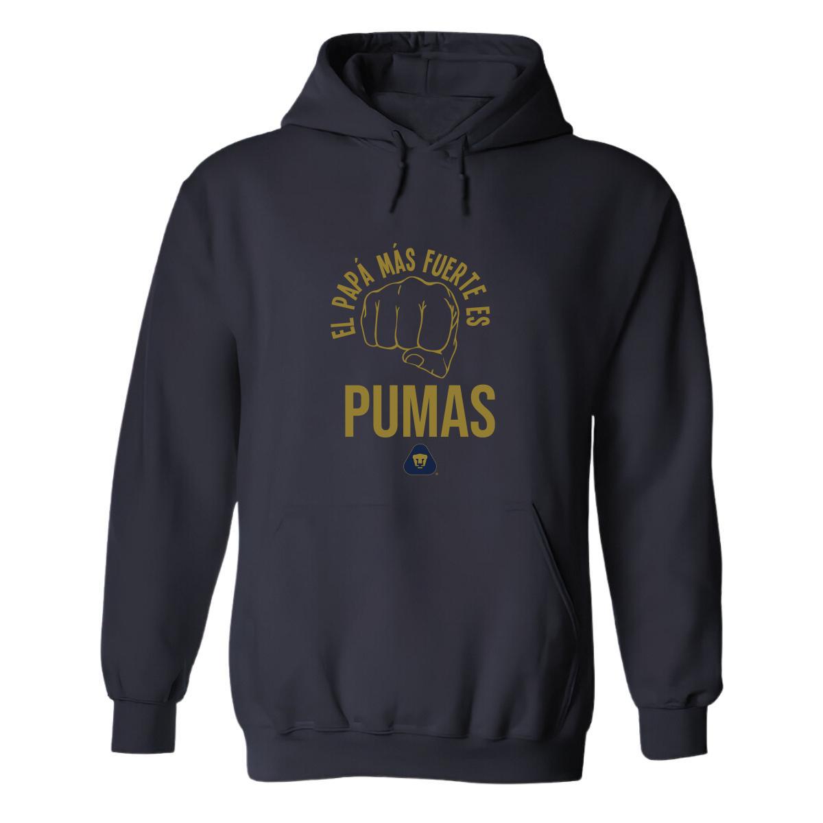 Sudadera Hombre Hoodie Pumas UNAM Papá más fuerte