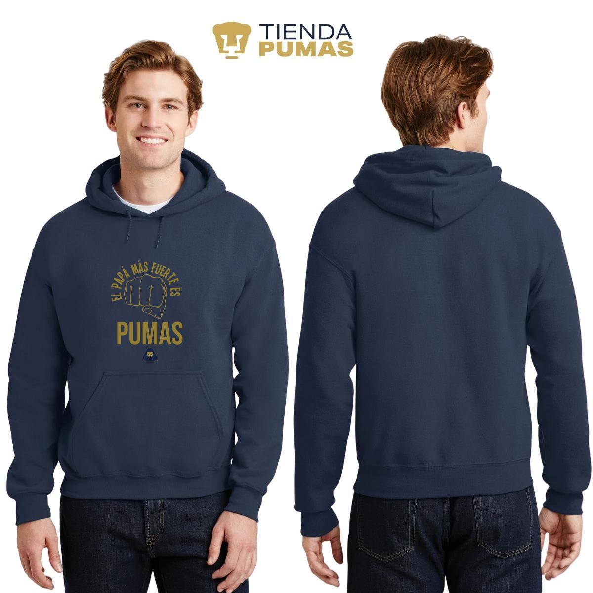 Sudadera Hombre Hoodie Pumas UNAM Papá más fuerte