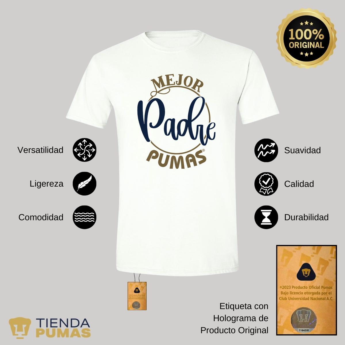 Playera Hombre Pumas UNAM Mejor padre