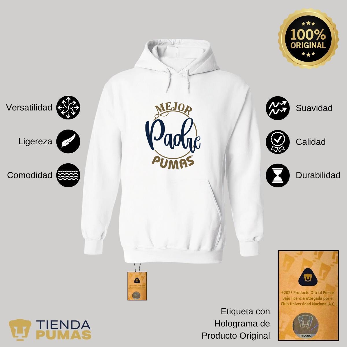 Sudadera Hombre Hoodie Pumas UNAM Mejor padre