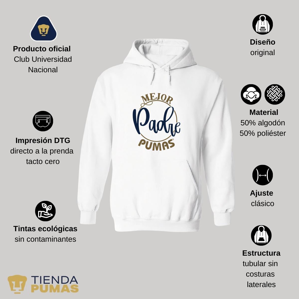 Sudadera Hombre Hoodie Pumas UNAM Mejor padre