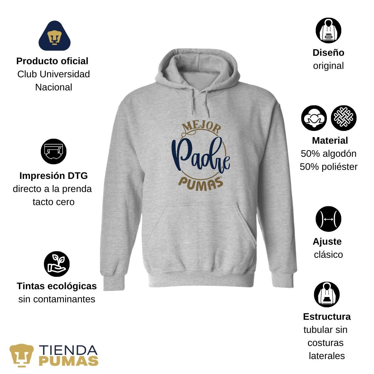 Sudadera Hombre Hoodie Pumas UNAM Mejor padre