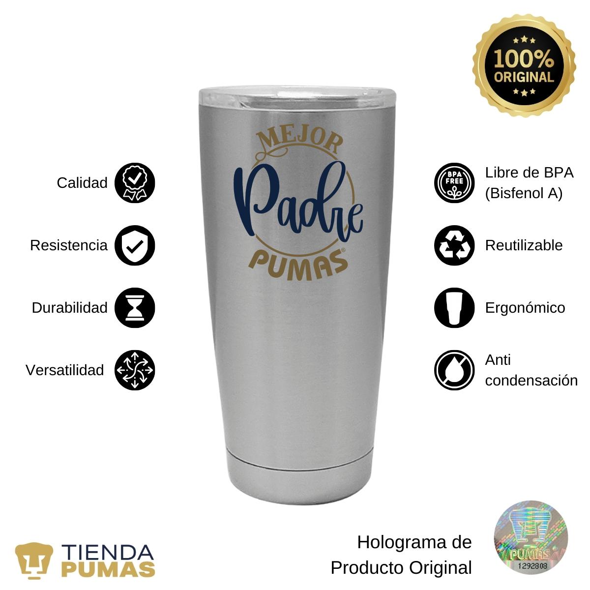 Termo 20 Oz Pumas UNAM Mejor padre