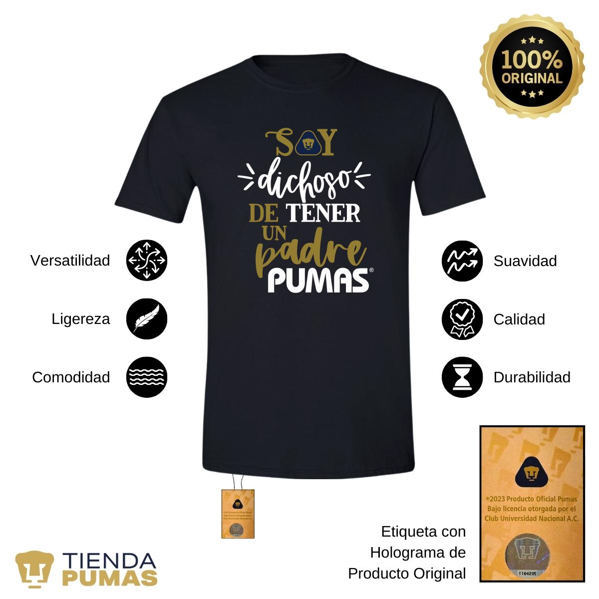 Playera Hombre Pumas UNAM Soy dichoso papá