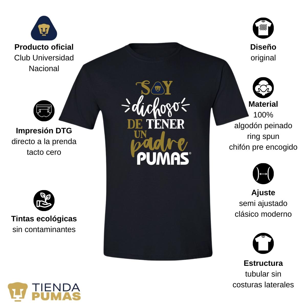 Playera Hombre Pumas UNAM Soy dichoso papá