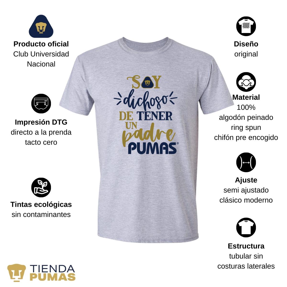 Playera Hombre Pumas UNAM Soy dichoso papá