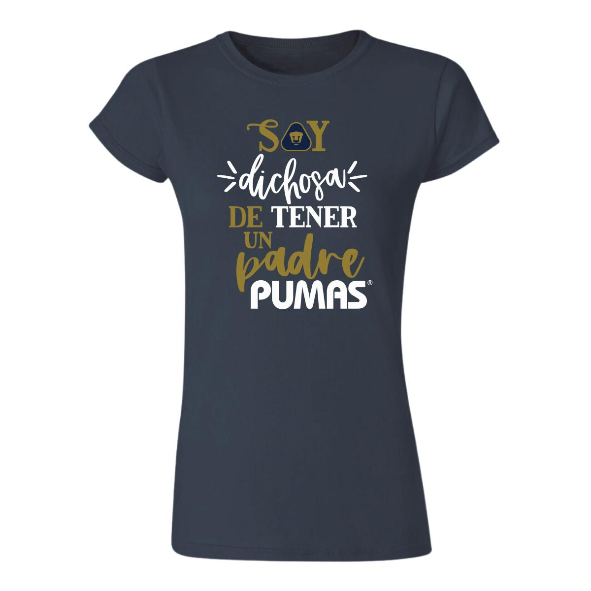 Playera Mujer Pumas UNAM Soy dichosa papá