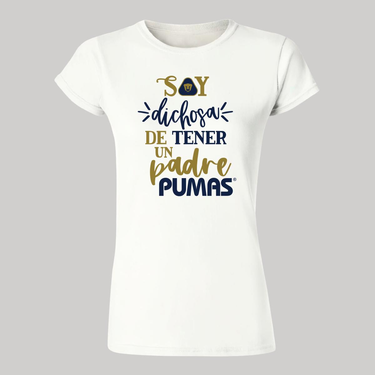 Playera Mujer Pumas UNAM Soy dichosa papá