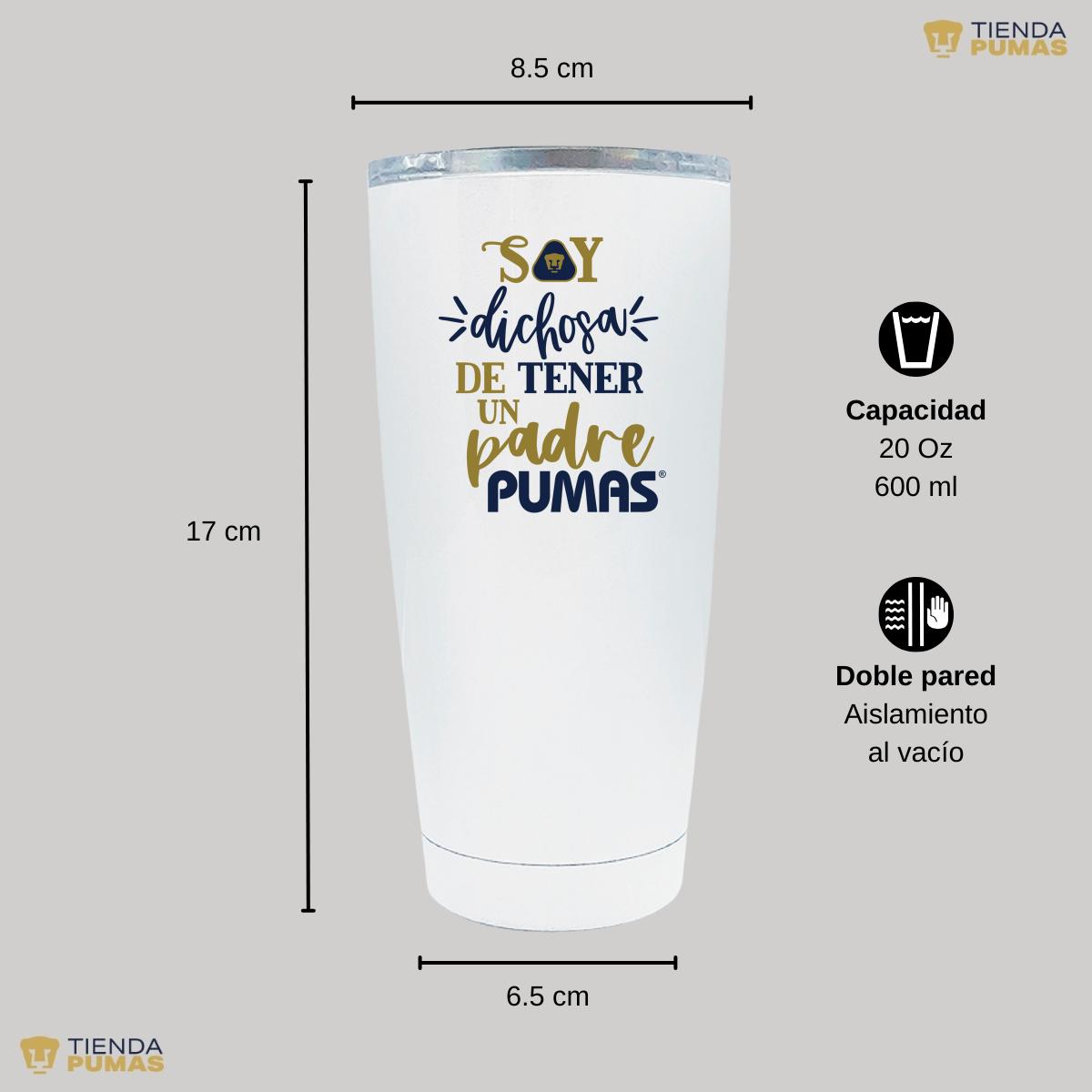 Termo 20 Oz Pumas UNAM Soy dichosa papá