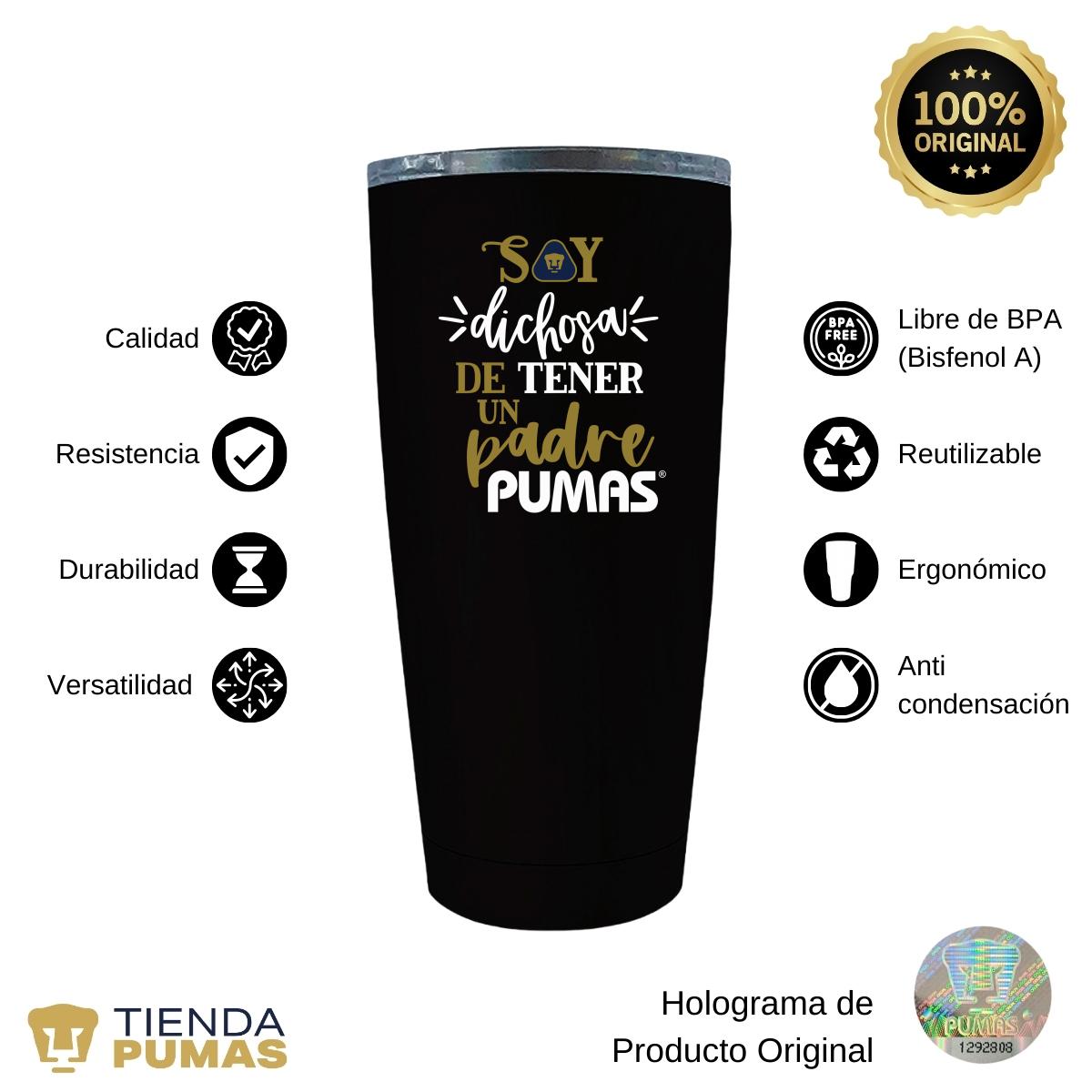 Termo 20 Oz Pumas UNAM Soy dichosa papá