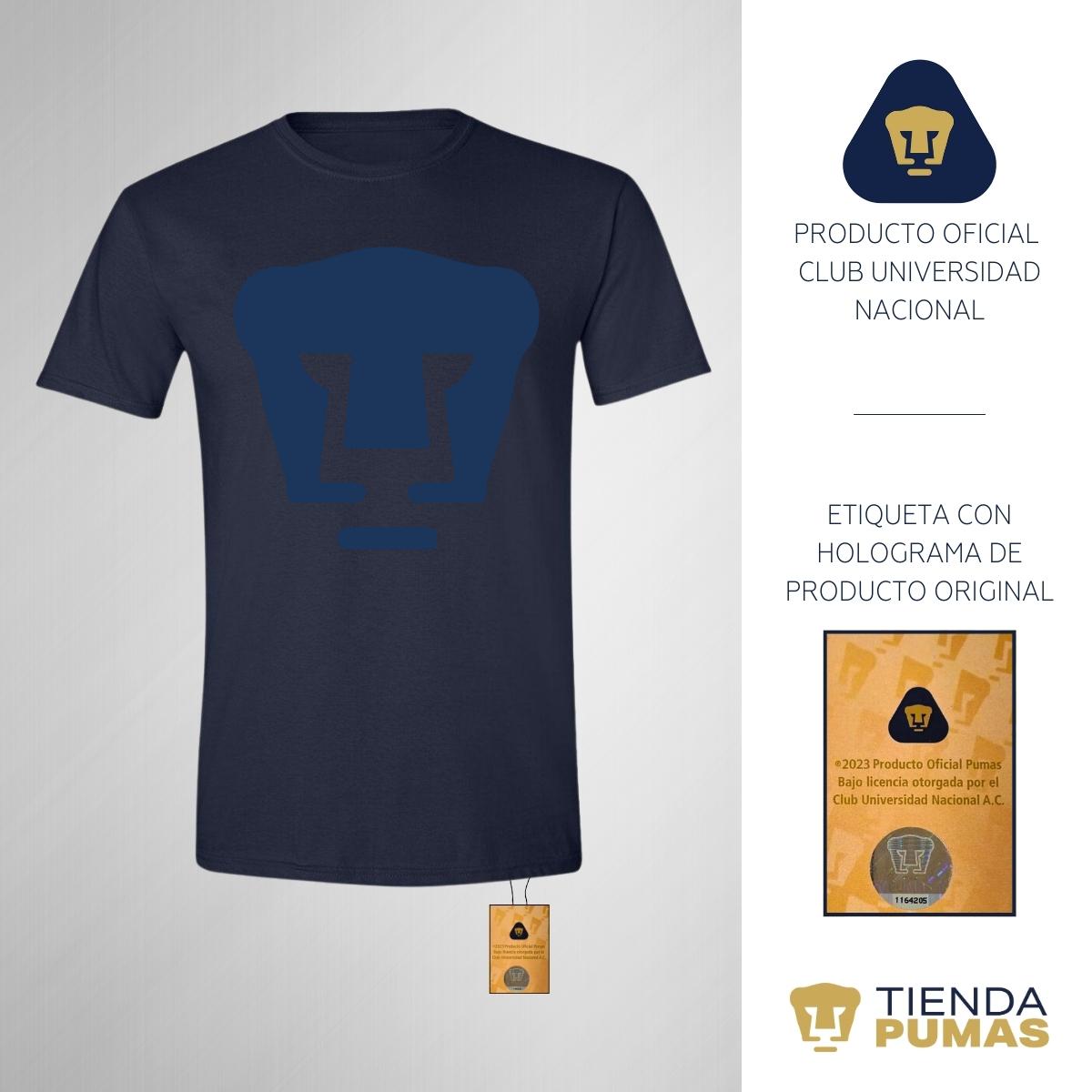 Playera Hombre Pumas Logo Azul