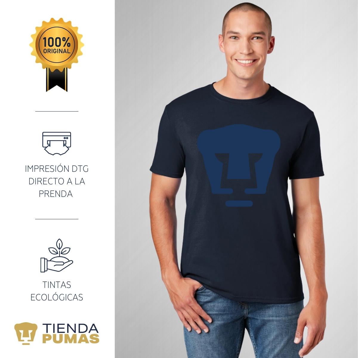 Playera Hombre Pumas Logo Azul