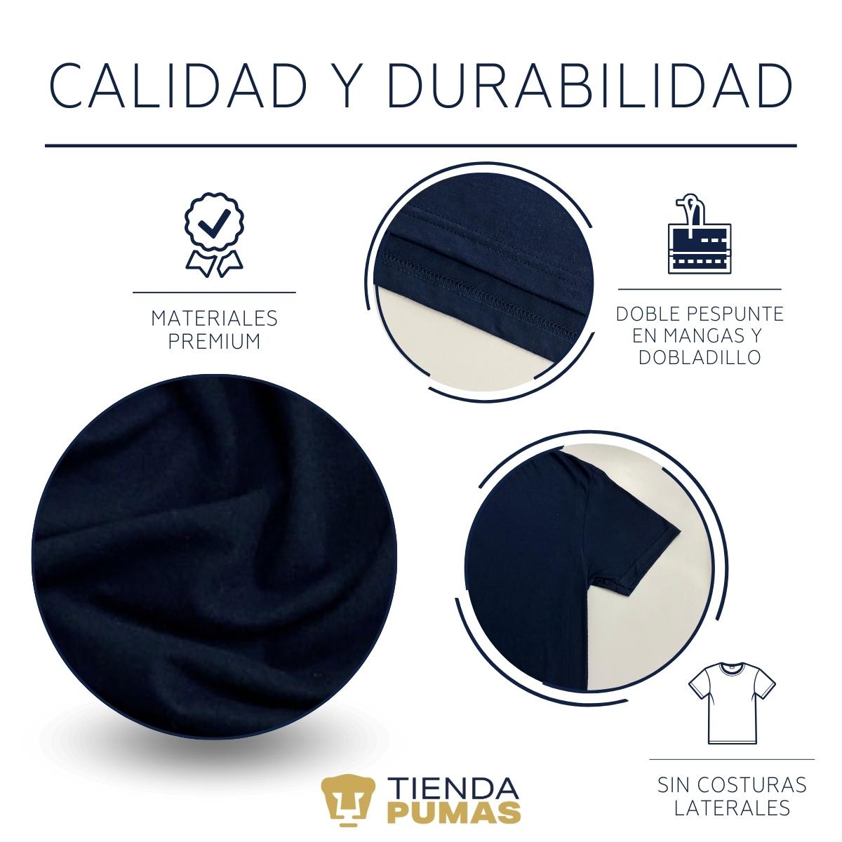 Playera Hombre Pumas Logo Azul