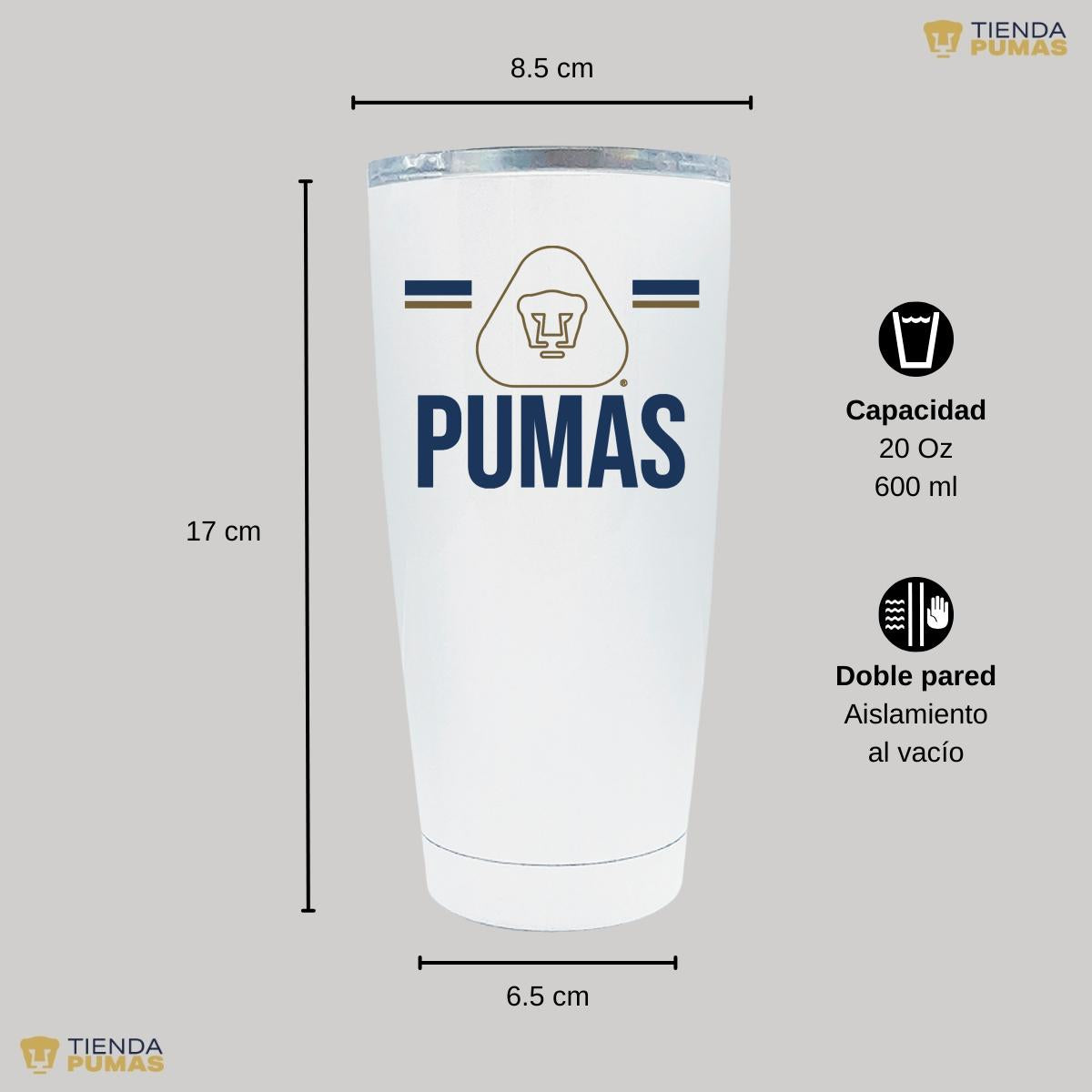 Termo 20 Oz Pumas UNAM Insignia