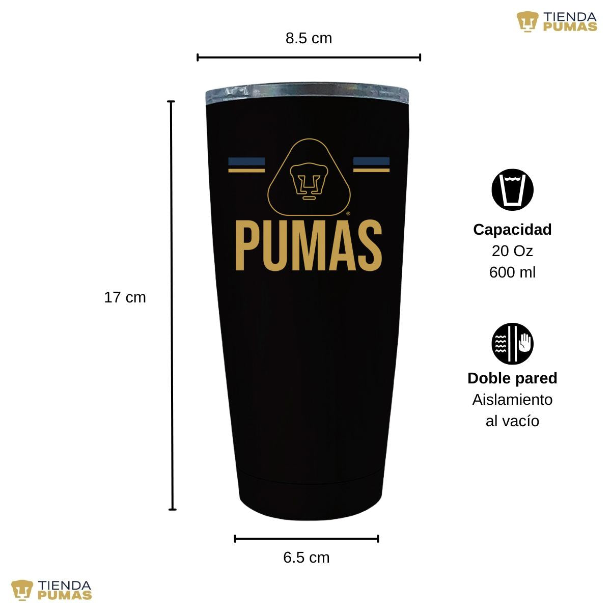 Termo 20 Oz Pumas UNAM Insignia