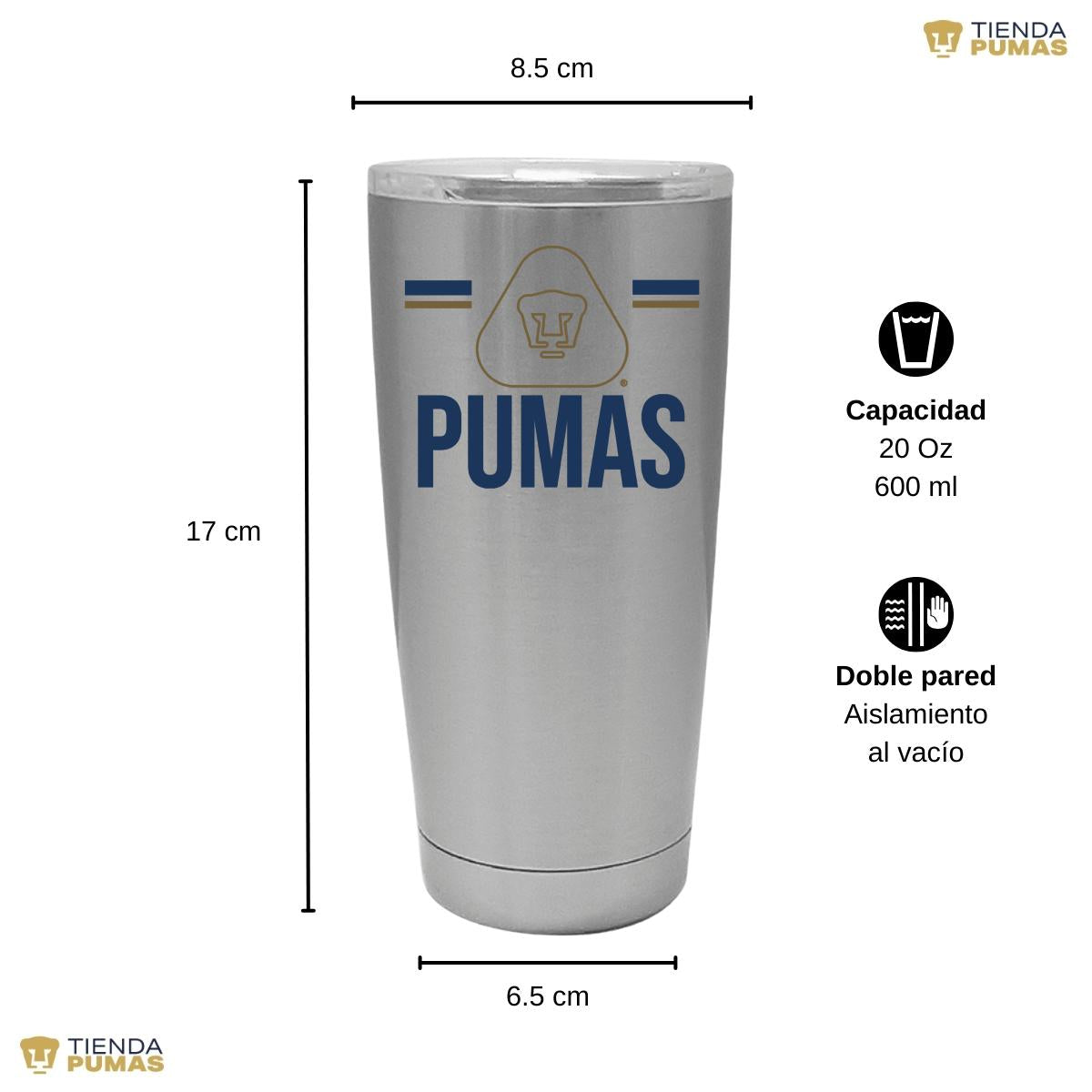 Termo 20 Oz Pumas UNAM Insignia