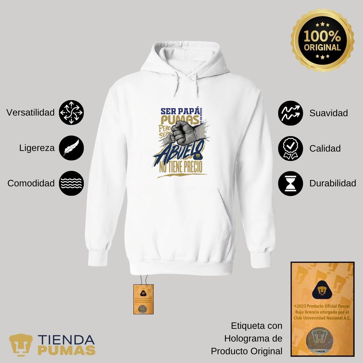 Sudadera Hombre Hoodie Pumas UNAM Ser abuelo