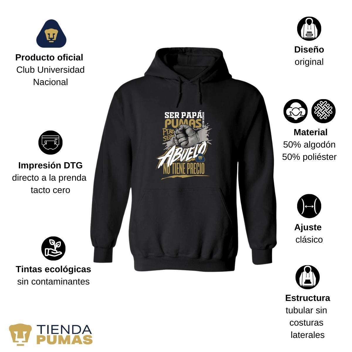 Sudadera Hombre Hoodie Pumas UNAM Ser abuelo