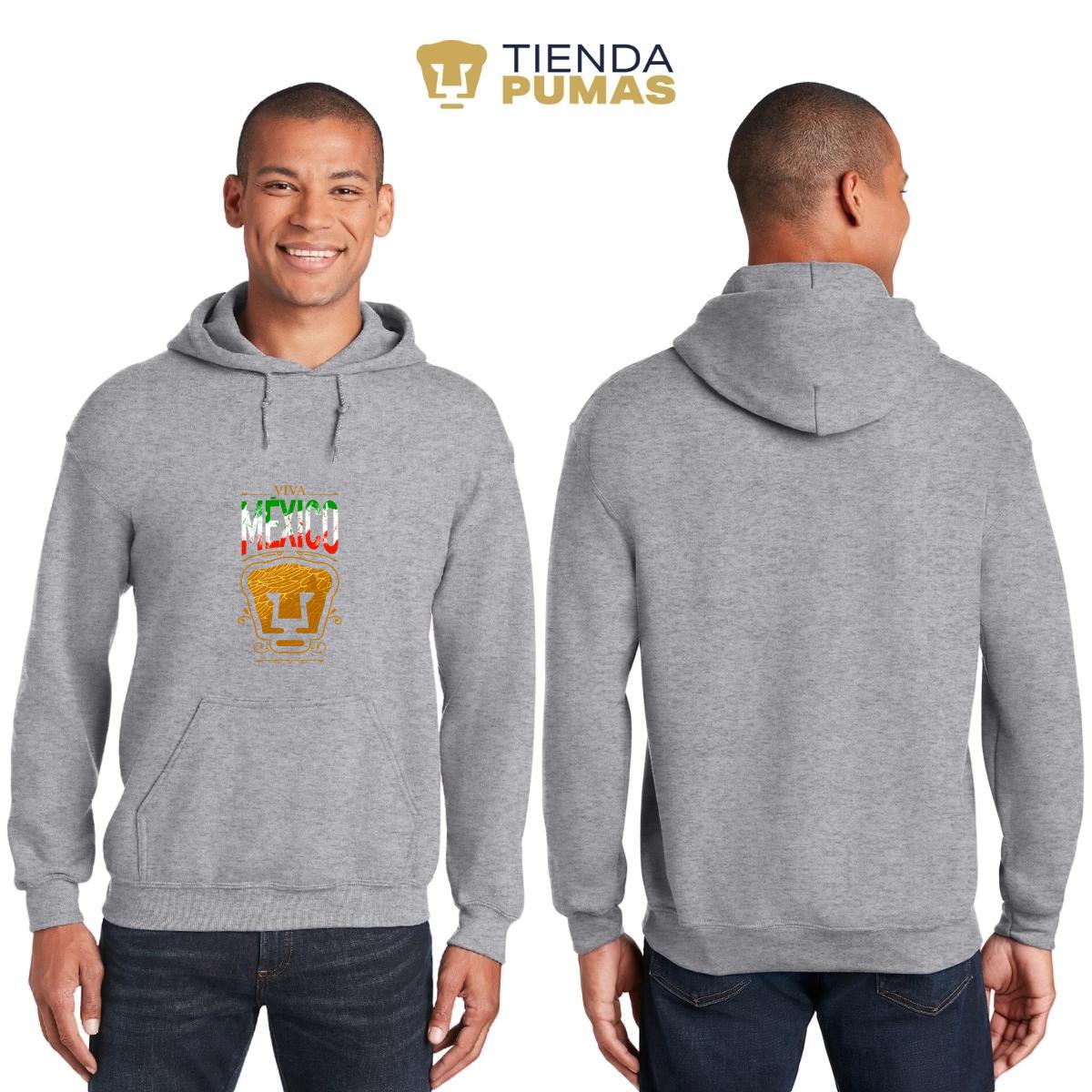 Sudadera Hombre Hoodie Pumas UNAM Viva México Escudo