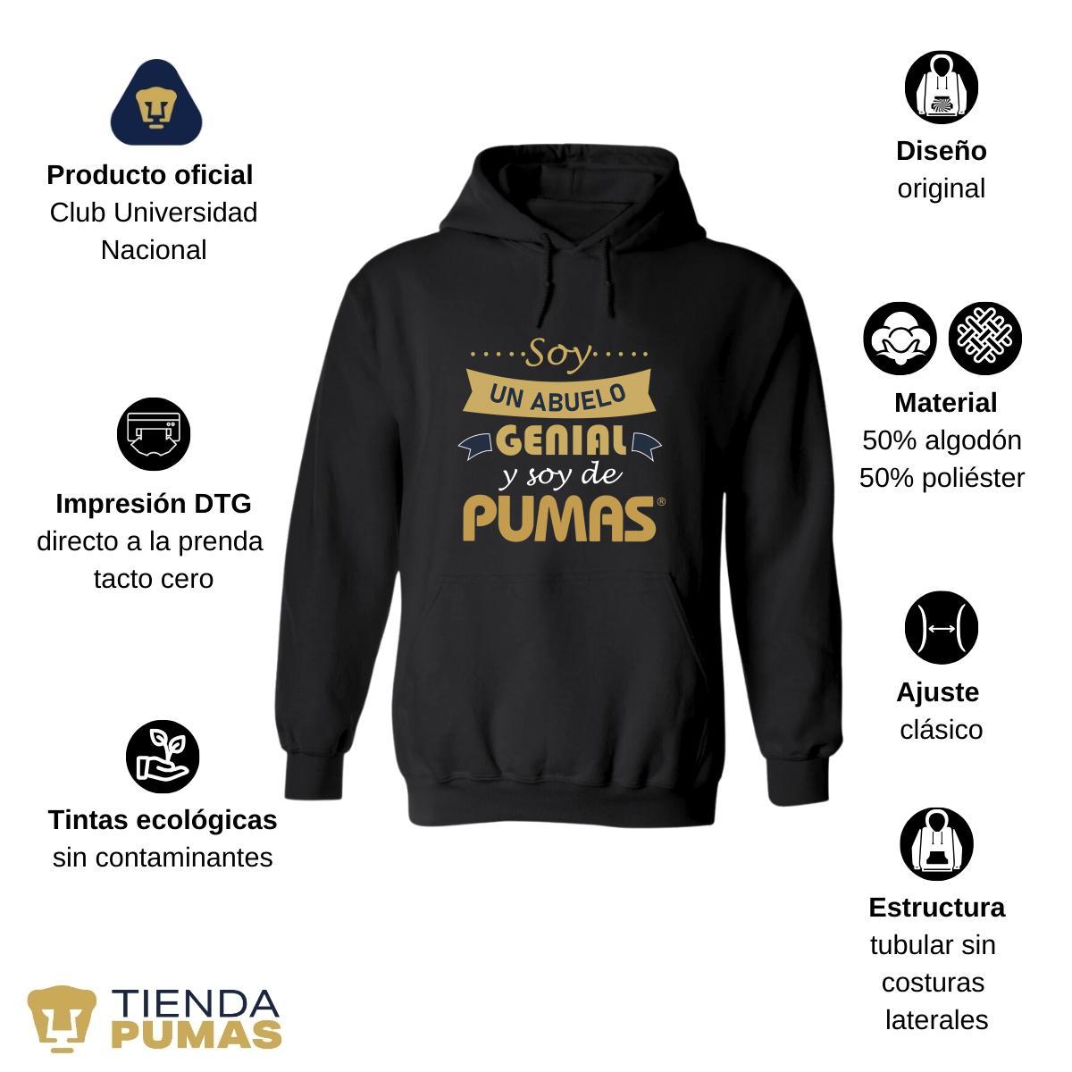 Sudadera Hombre Hoodie Pumas UNAM Soy abuelo