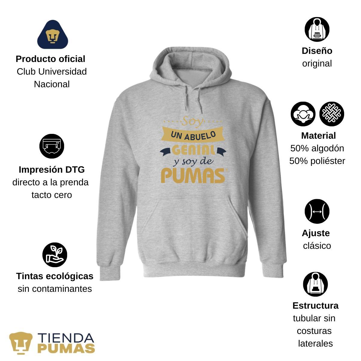 Sudadera Hombre Hoodie Pumas UNAM Soy abuelo