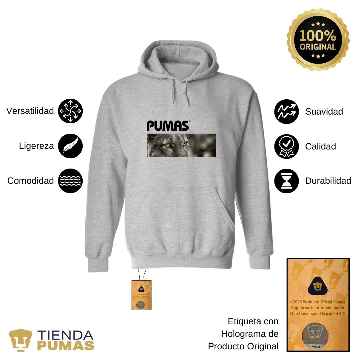 Sudadera Hombre Hoodie Pumas UNAM Enfoque