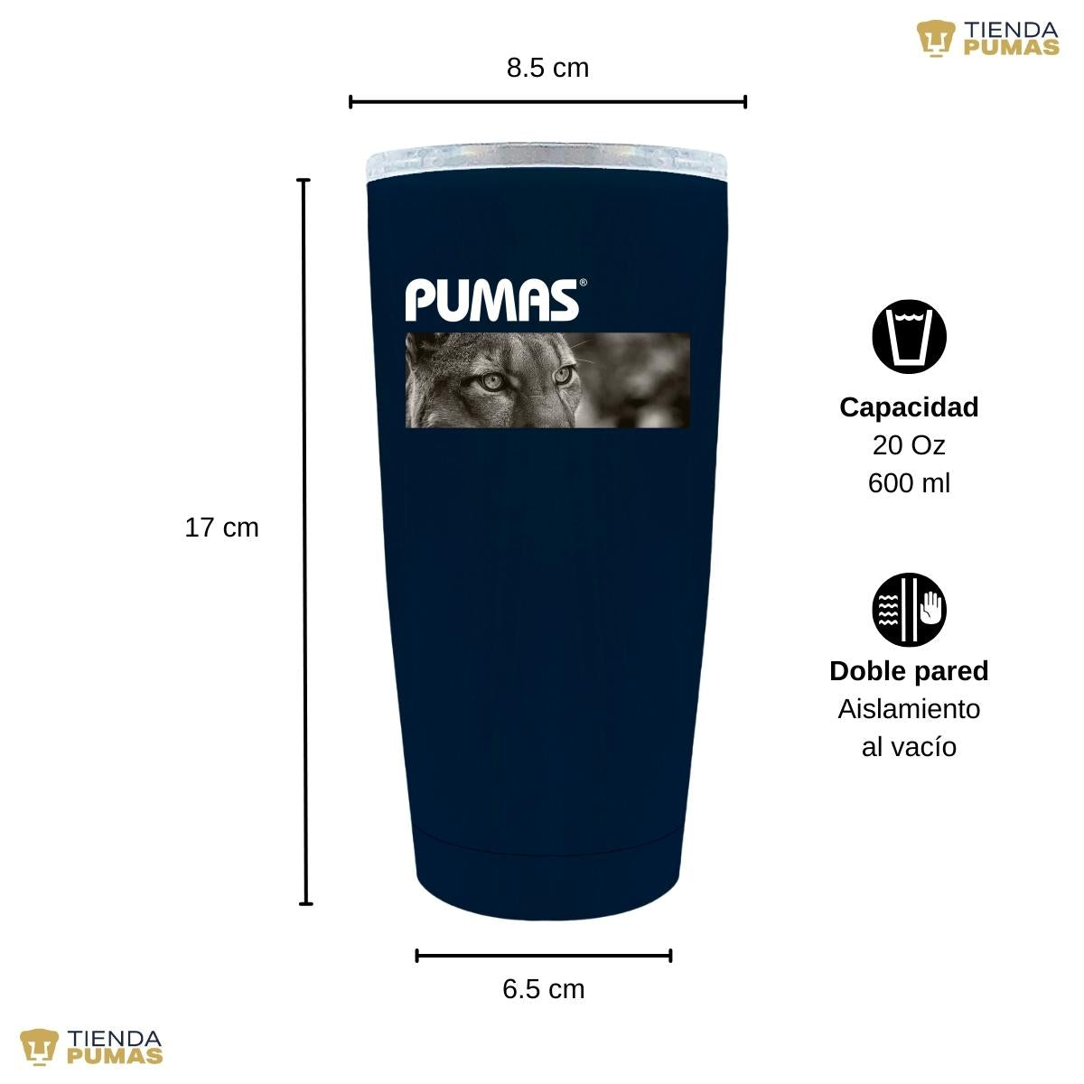 Termo 20 Oz Pumas UNAM Enfoque