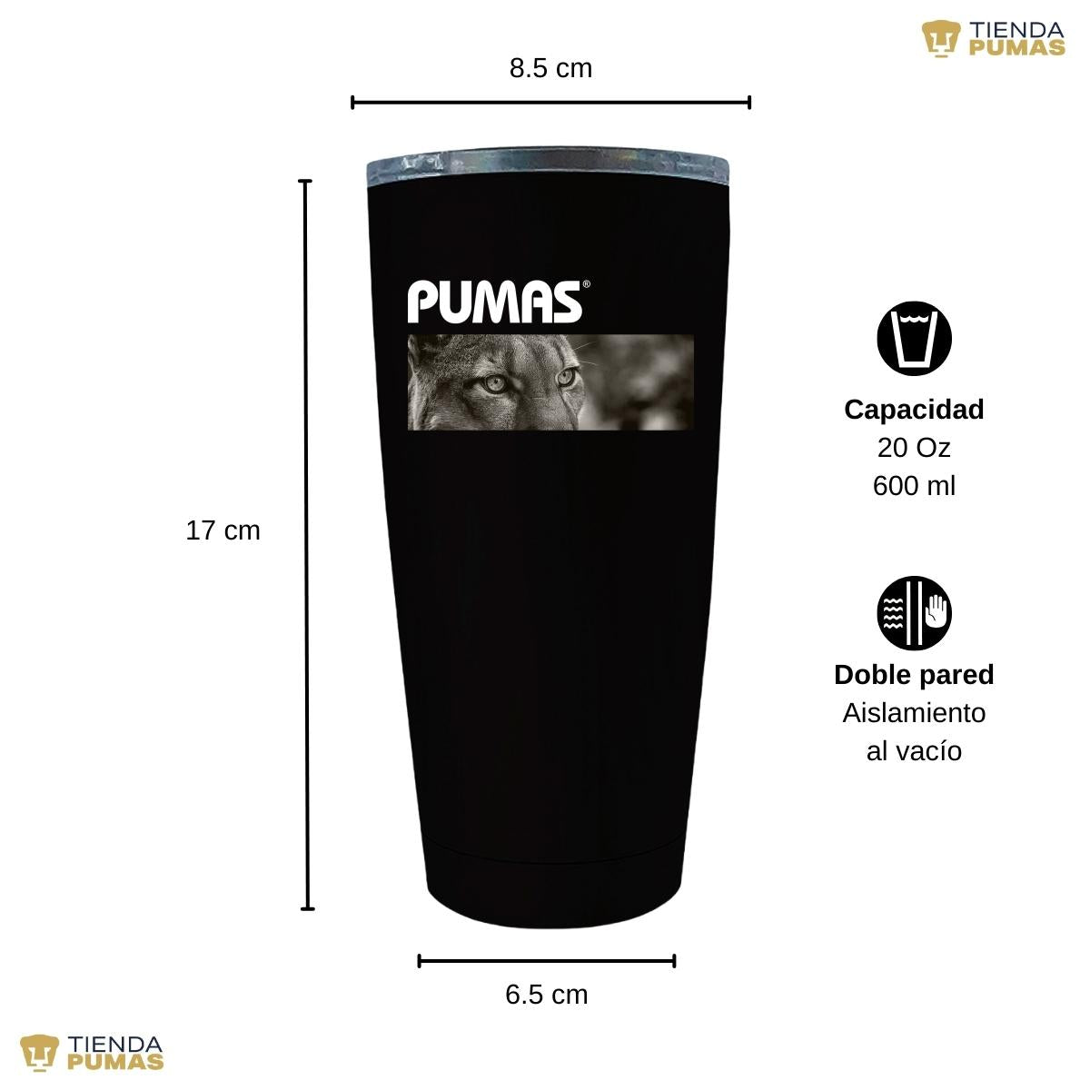 Termo 20 Oz Pumas UNAM Enfoque