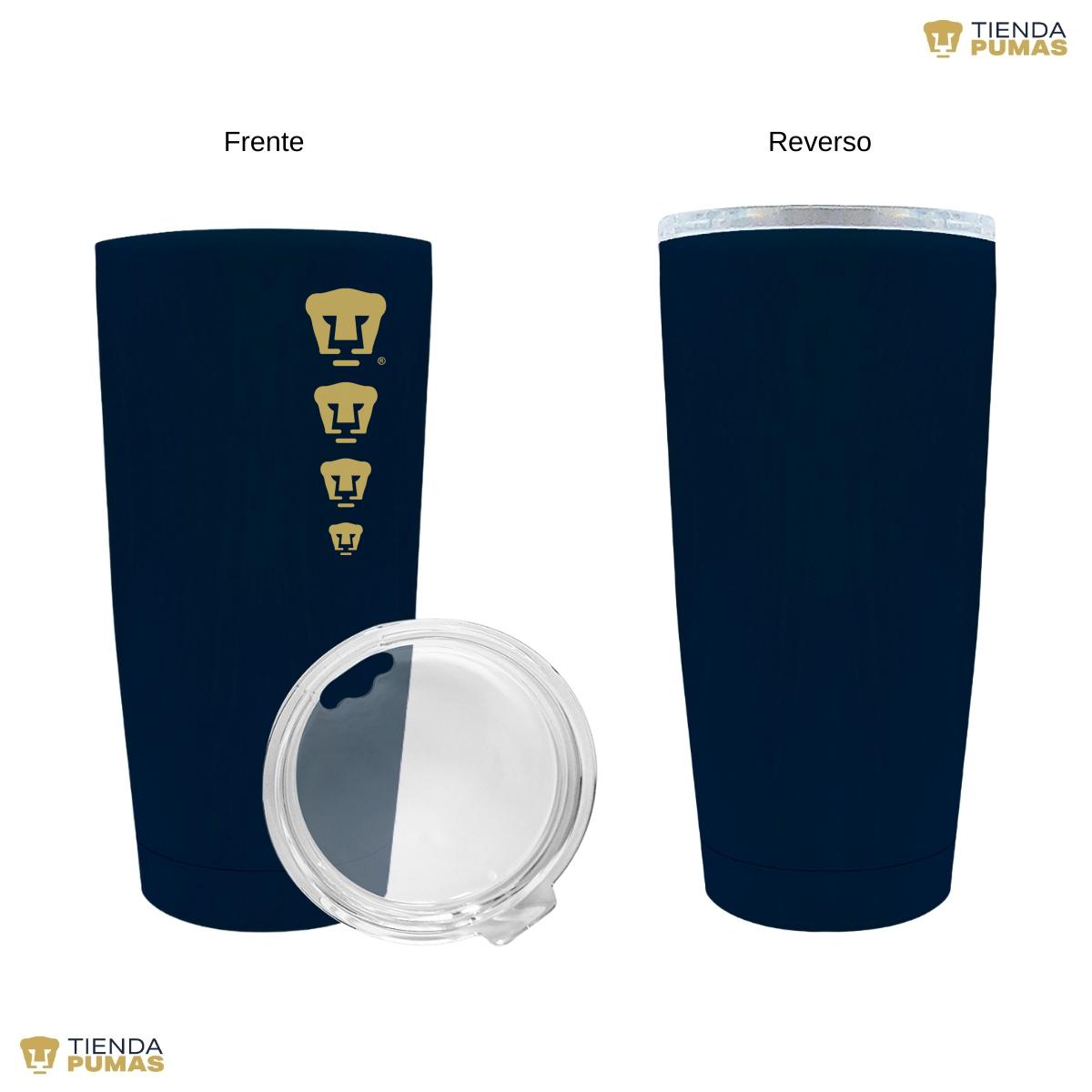 Termo 20 Oz Pumas UNAM Logo Cuádruple