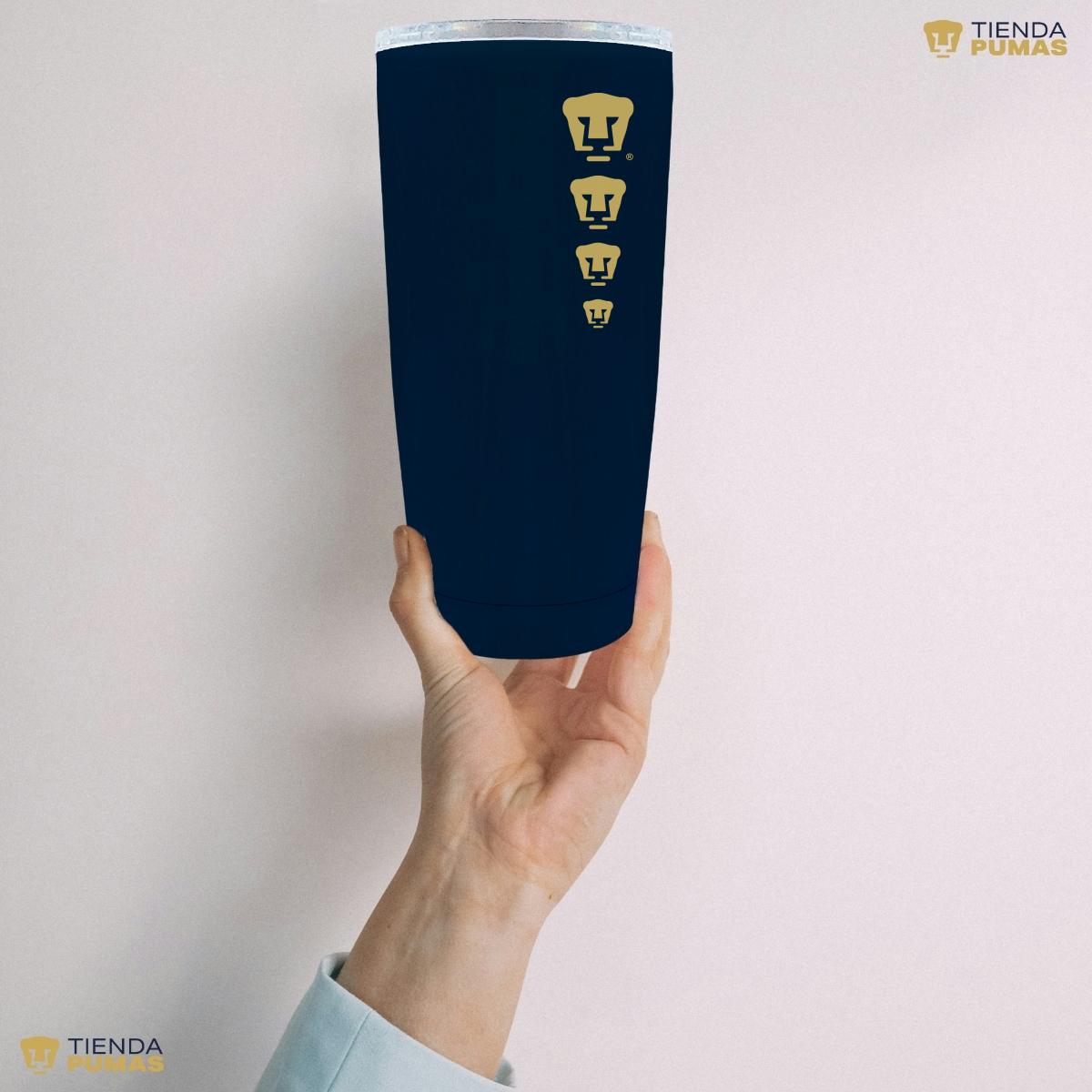 Termo 20 Oz Pumas UNAM Logo Cuádruple