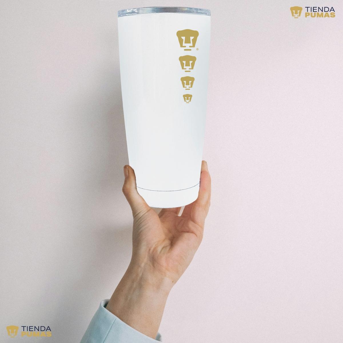 Termo 20 Oz Pumas UNAM Logo Cuádruple